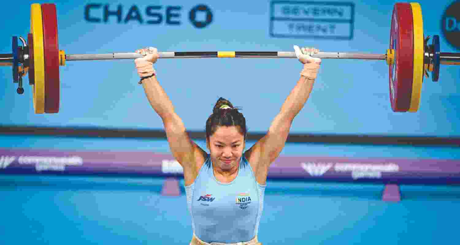 Mirabai Chanu, a silver medallist from the Tokyo Olympics and reigning Commonwealth Games champion.