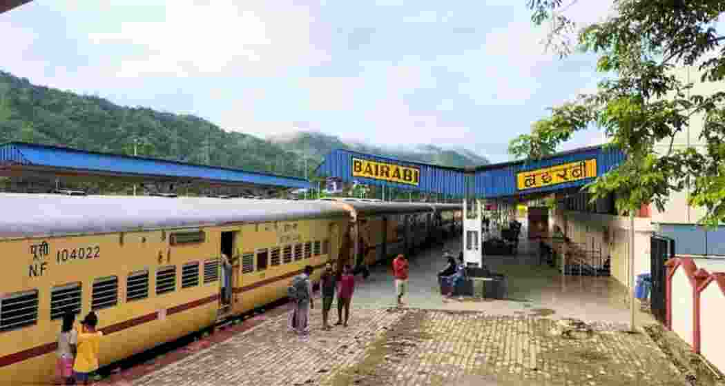 Bairabi railway station in Mizoram, a key hub for the newly inaugurated Bairabi–Sairang line, witnessing a surge in visitor permits since September 13.