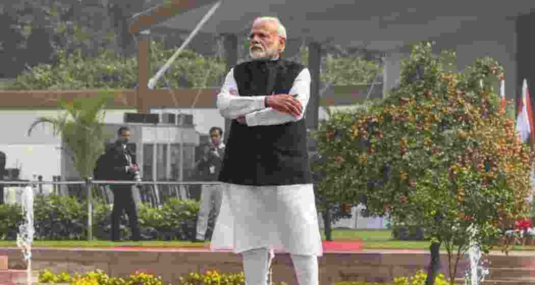 A file photo of Prime Minister Narendra Modi at the Hyderabad House in New Delhi. 