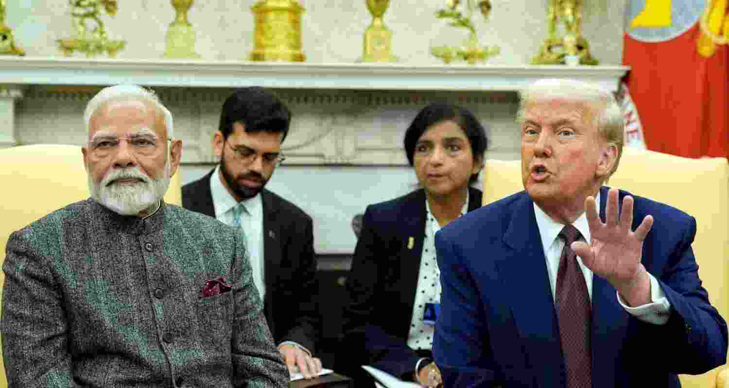 A file photo of the White House issued an executive order announcing an additional 25 per cent tariff on India. 