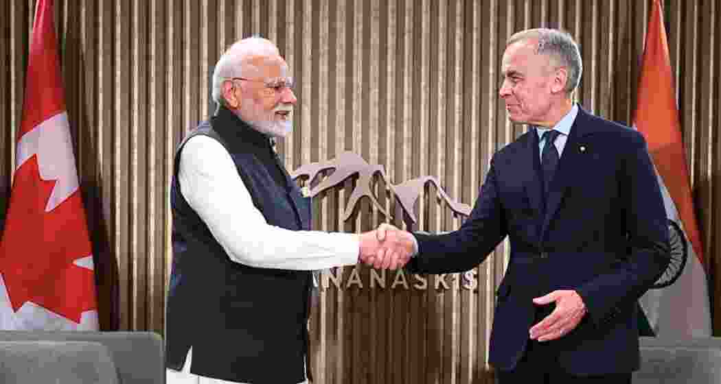 PM Modi with his Canadian counterpart Mark Carney.