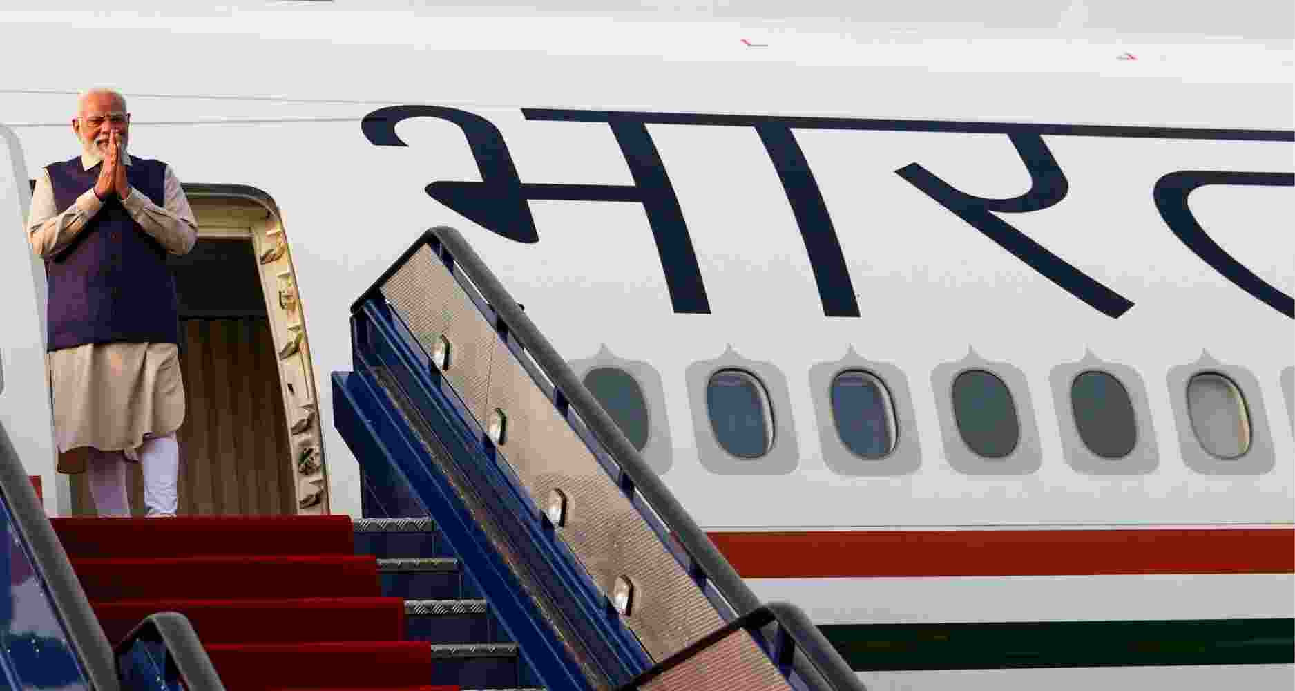 Prime Minister Narendra Modi upon his arrival in UK, on July 23, 2025.