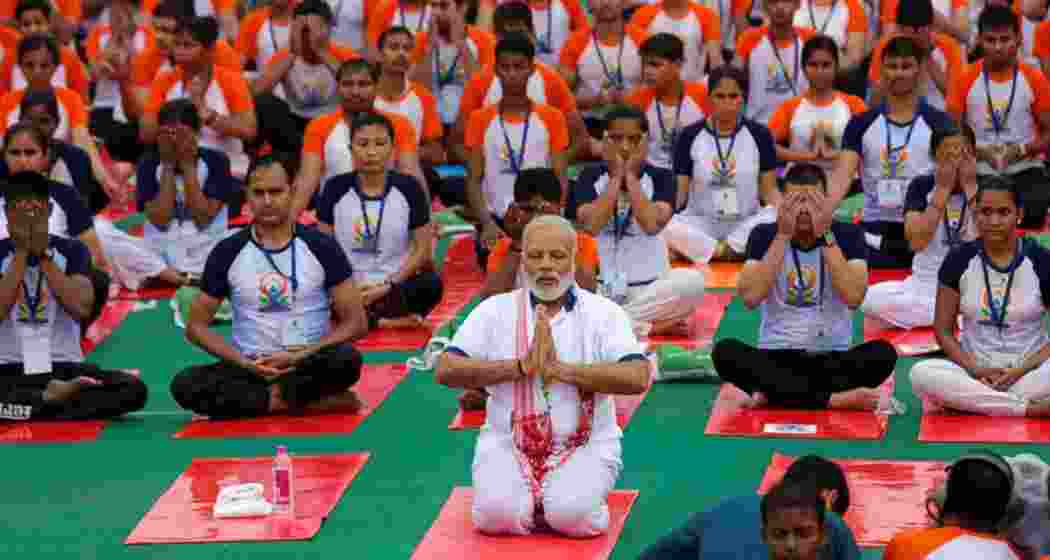 File photo of Prime Minister Narendra Modi performing yoga.