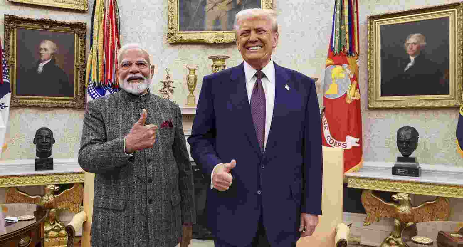 Prime Minister Narendra Modi with US President Donald Trump during a meeting at the White House, in Washington. Prime Minister Narendra Modi with US President Donald Trump during a meeting at the White House, in Washington.