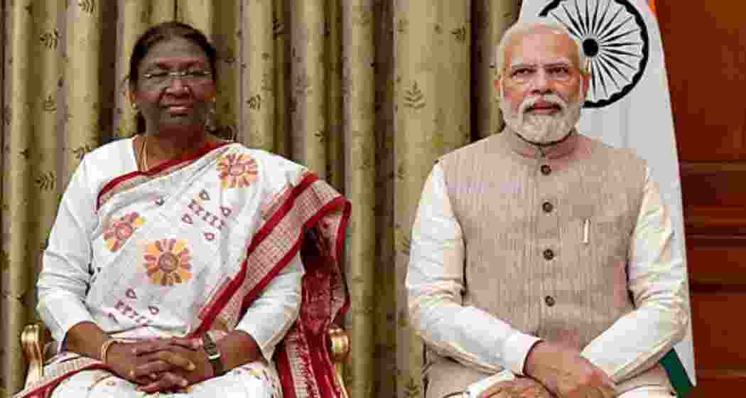 File photo of President Droupadi Murmu and Prime Minister Narendra Modi.