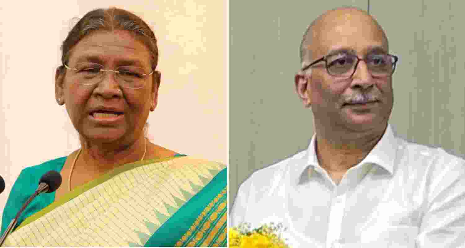 President of India Droupadi Murmu (left) and West Bengal Chief Secretary Manoj Pant.