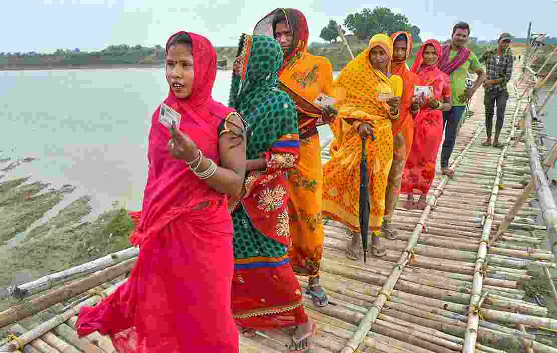 Around 55.30 per cent turnout was registered in Muzaffarpur, 53.81 per cent in Hajipur, 53.13 per cent in Sitamarhi, 50.46 per cent in Saran and 49.01 per cent in Madhubani.