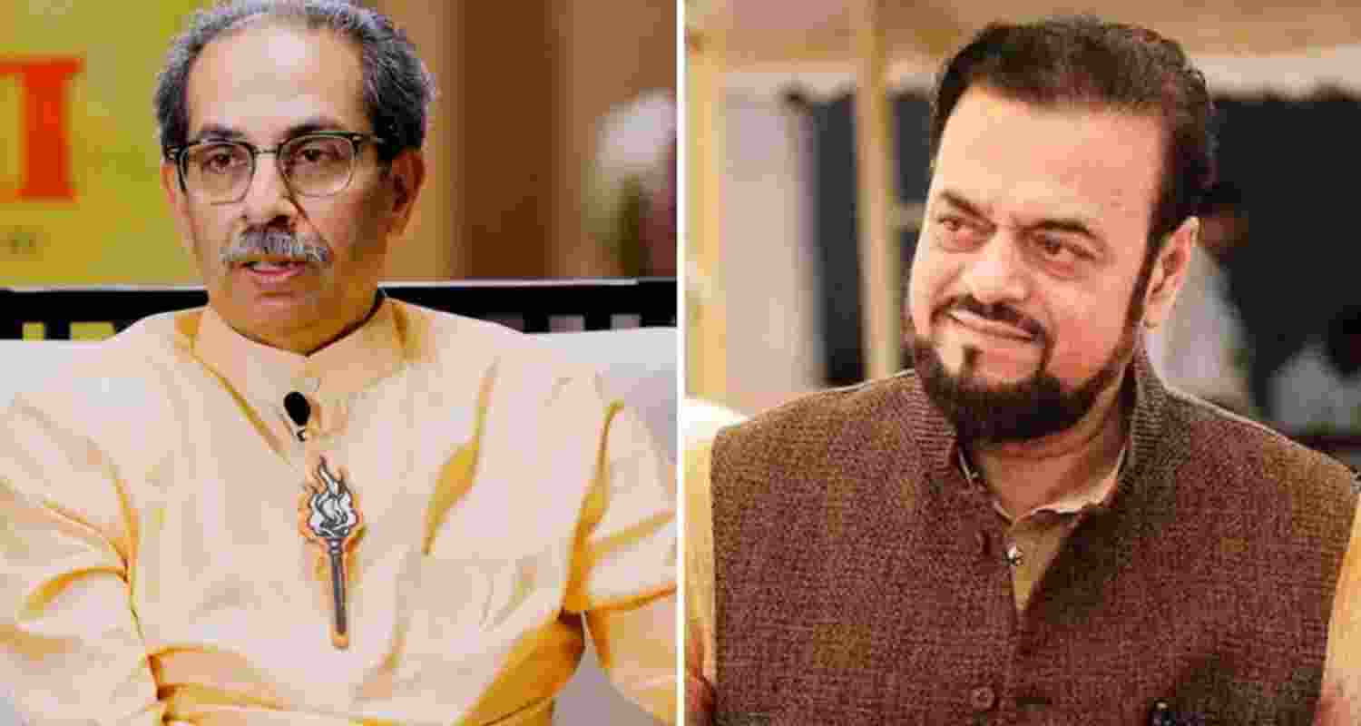 Shiv Sena (UBT) chief Uddhav Thackeray and Samajwadi Party MLA Abu Azmi. File photo.