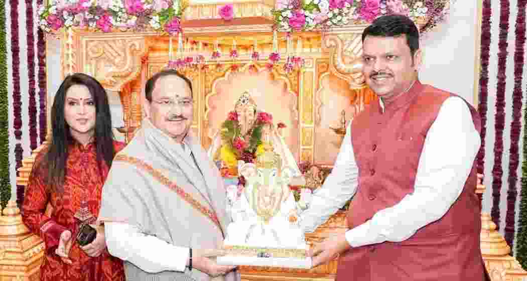 BJP President JP Nadda offers prayers at Mumbai's Lalbaugcha Raja, seeks blessings for Aatmanirbhar Bharat under PM Modi.
