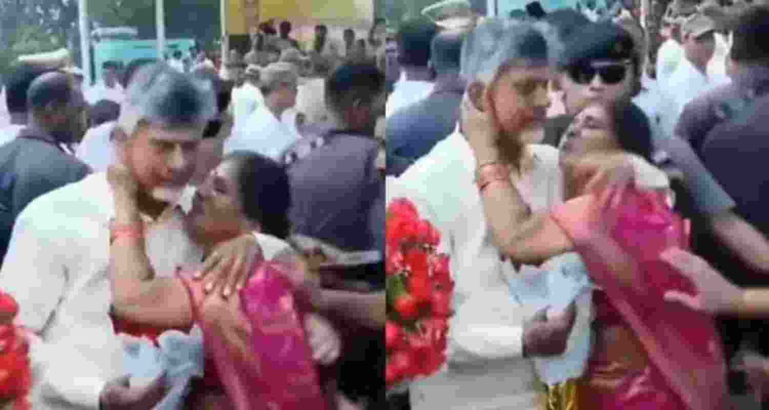 Woman tries to kiss Naidu at public event
