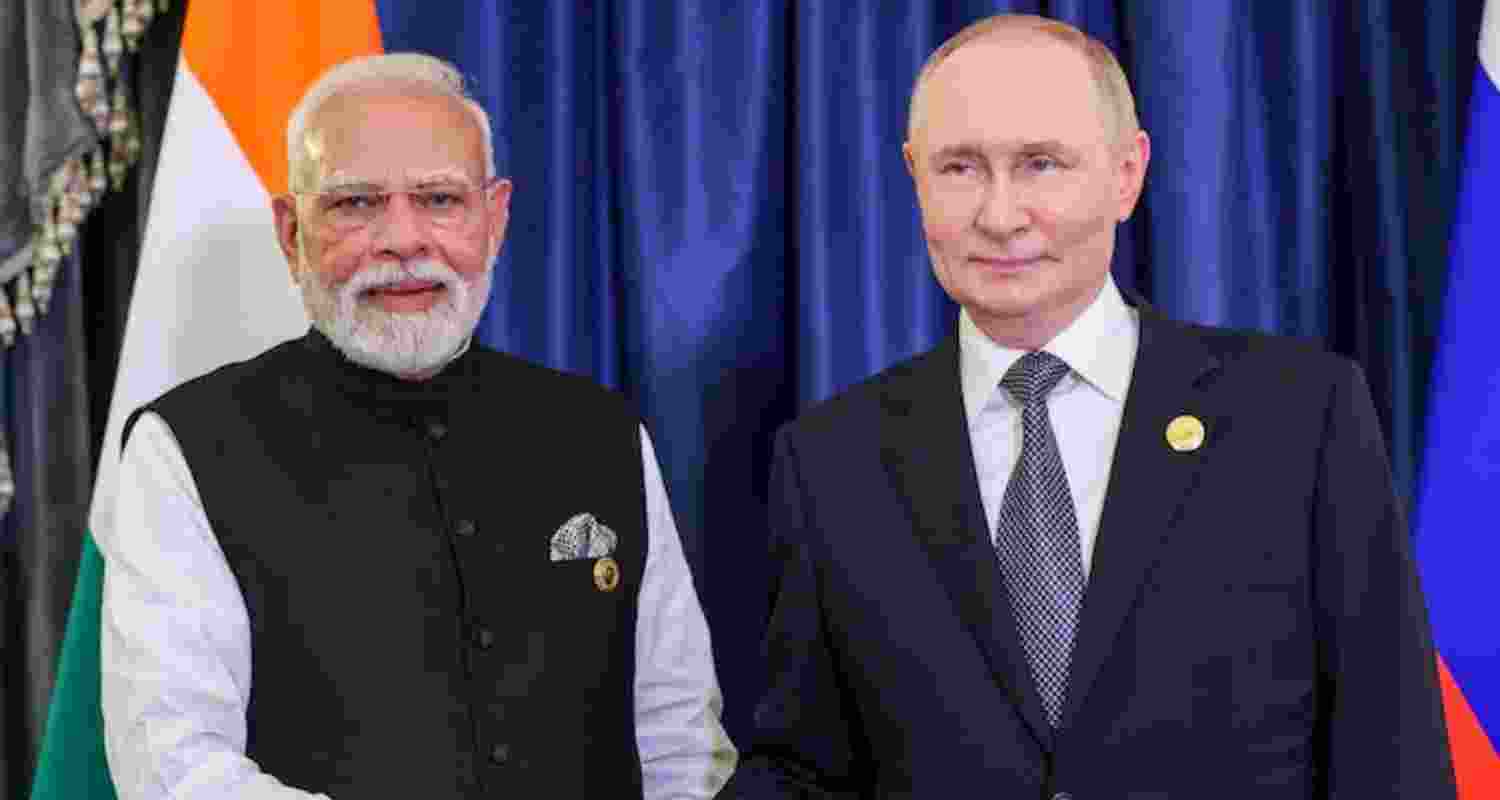 Prime Minister Narendra Modi and Russian President Vladimir Putin.