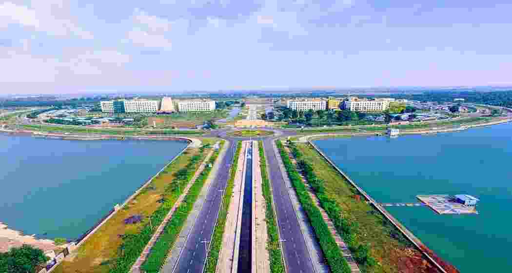 An aerial view of Naya Raipur's emerging IT hub, where infrastructure developments and job opportunities are creating a promising future for local youth, especially from naxal-affected regions of Chhattisgarh.