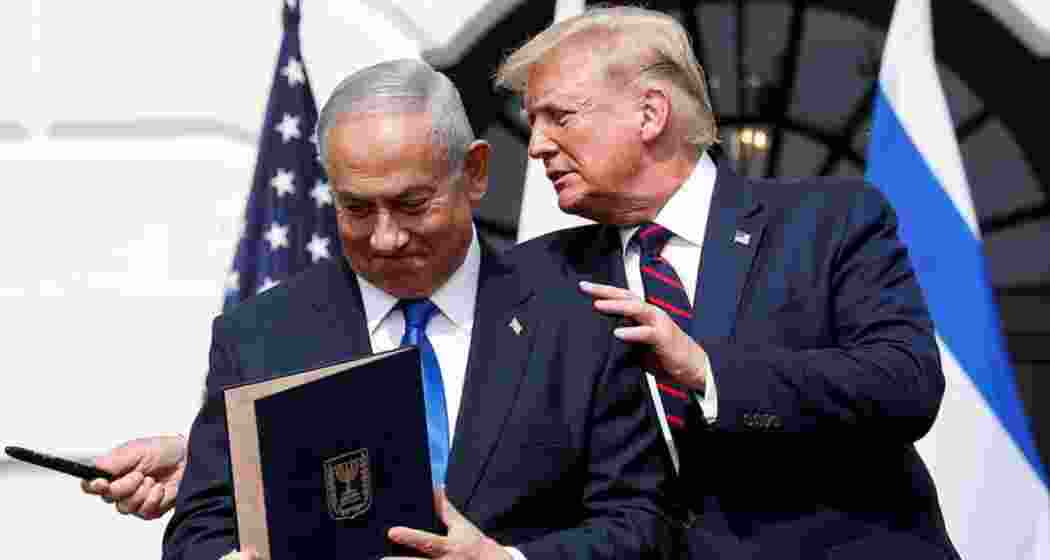 Israeli Prime Minister Benjamin Netanyahu and US President Donald Trump. File photos.