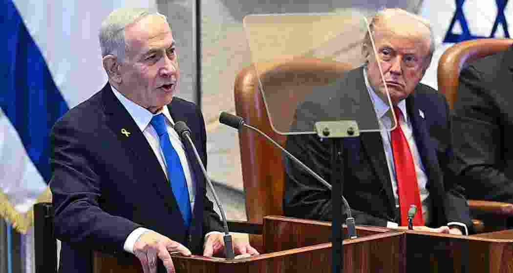 Netanyahu with President Trump during a previous meeting. 