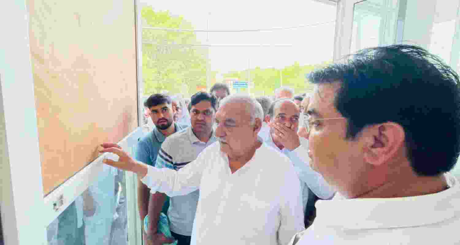 Hooda slams law & order after firing at Congress office