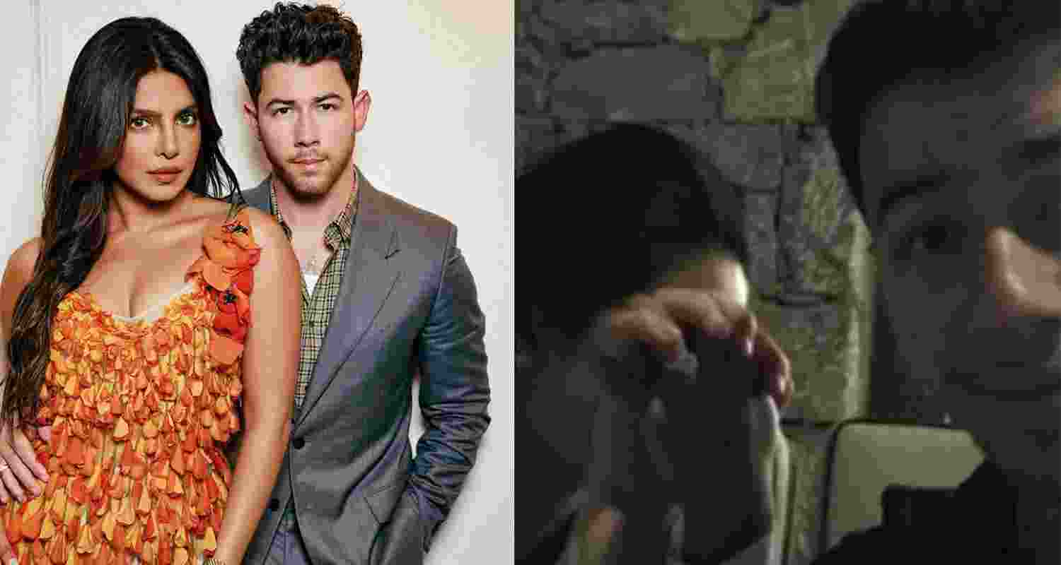 Actor Priyanka Chopra with husband Nick Jonas.