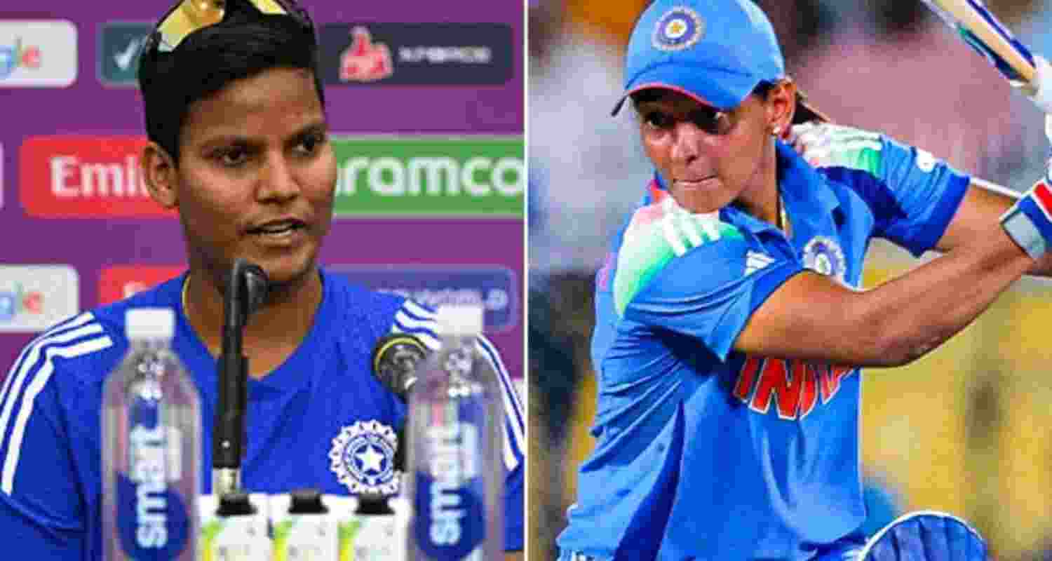 Deepti Sharma and (right) India skipper Harmanpreet Kaur.