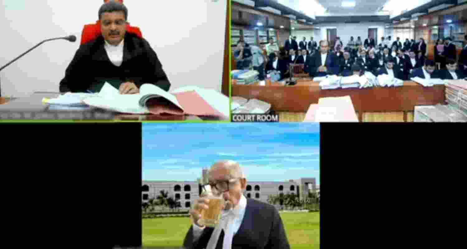 'Case' against advocate for 'sipping beer' during virtual hearing