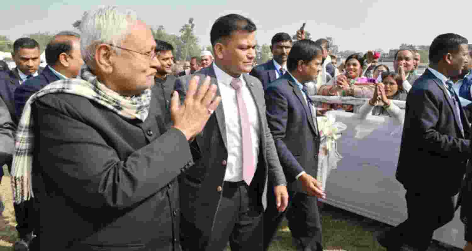 Bihar Chief Minister Nitish Kumar visited Triveniganj in Supaul district.