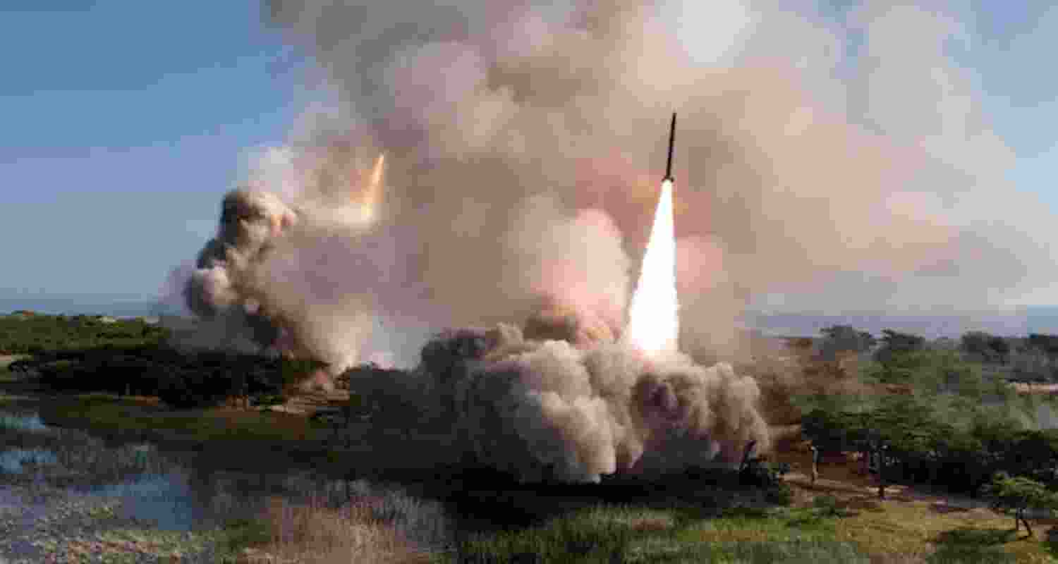 Missiles being launched in North Korea. North Korea has been steadily advancing its weapons programmes in defiance of international sanctions.