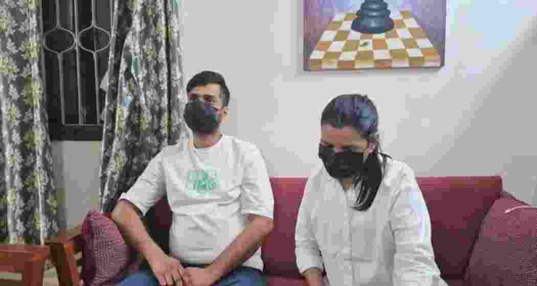 Harsh Priya Singh and Ruby Jain, the couple accused of hurling racial slurs at Northeast women in Malviya Nagar. 