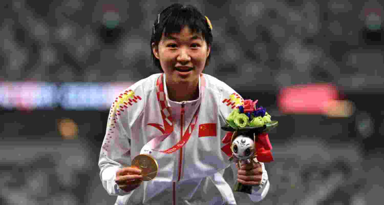 Paralympic champion Wen Xiaoyan,  who won the women's 100m T37 gold medal at the ongoing World Para Athletics Championship in New Delhi.