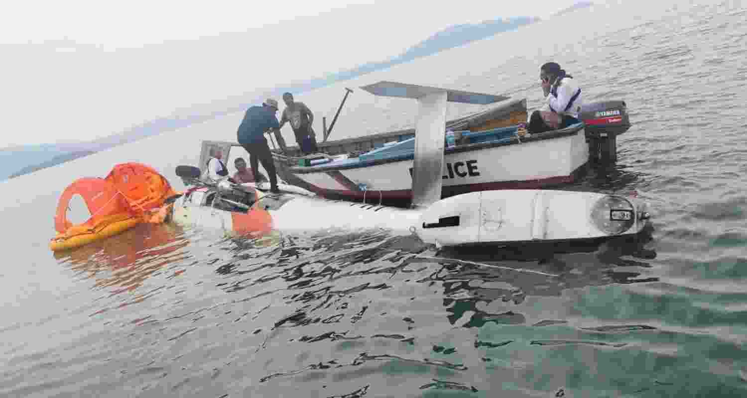 Pawan Hans helicopter carrying seven crashes into sea near Mayabunder; all passengers and crew rescued safely.