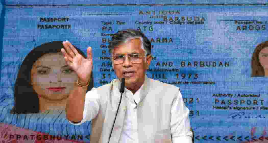 Congress leader Pawan Khera during a press interaction in New Delhi; the Assam government has moved the Supreme Court challenging his transit anticipatory bail granted by Telangana High Court.