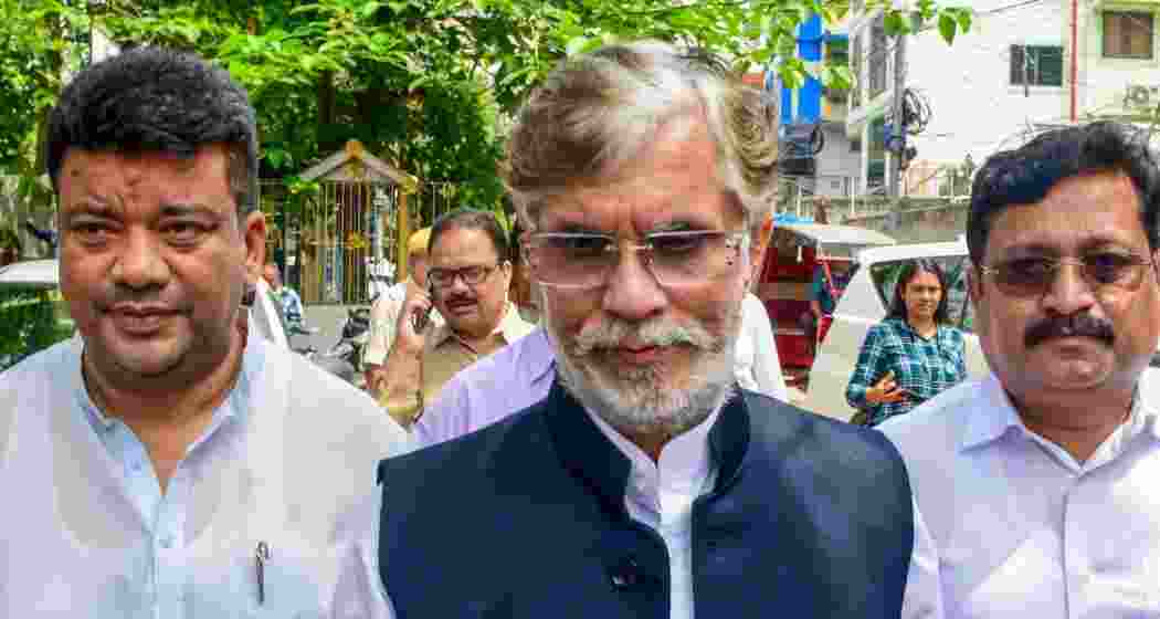 Congress leader Pawan Khera outside the Assam Police Crime Branch office in Guwahati on Thursday. 