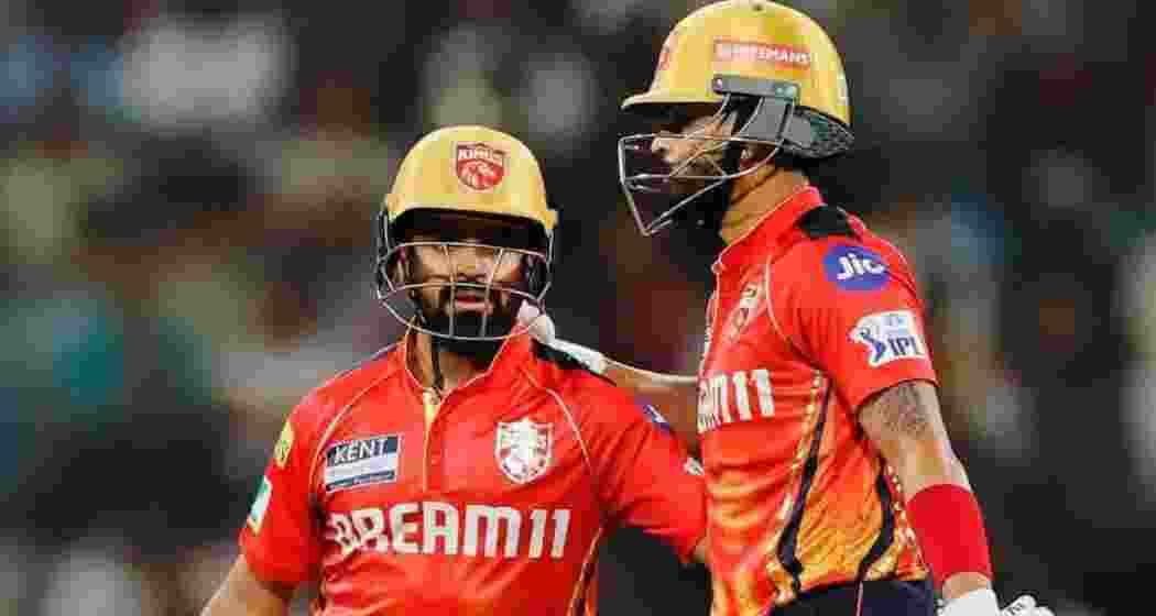 Prabhsimran Singh and captain Shreyas Iyer in action during Punjab Kings' IPL 2025 clash against Lucknow Super Giants in Lucknow on Tuesday.