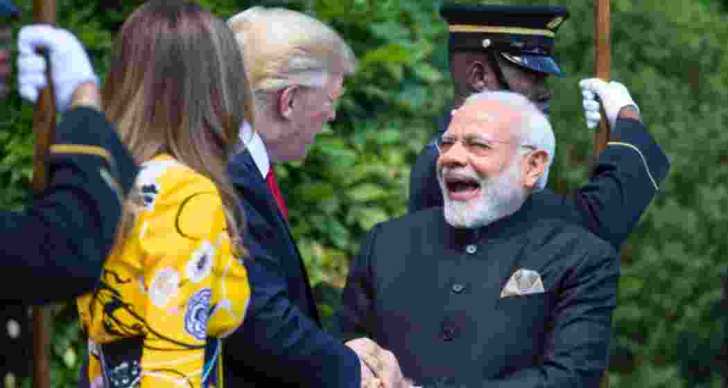Prime Minister Narendra Modi meets US President Donald Trump at the White House during an earlier visit to Washington, US.