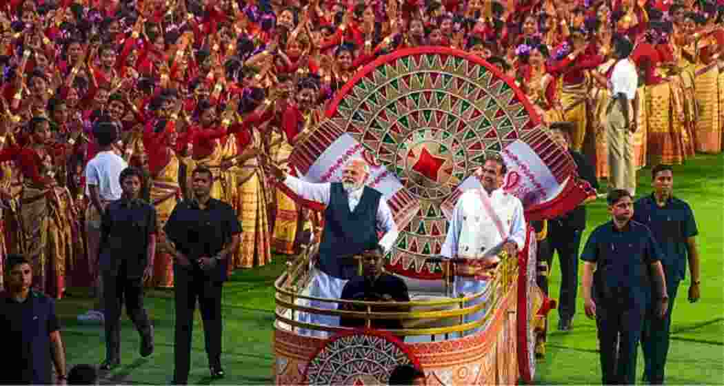 PM Modi with Assam Chief Minister Himanta Biswa Sarma.