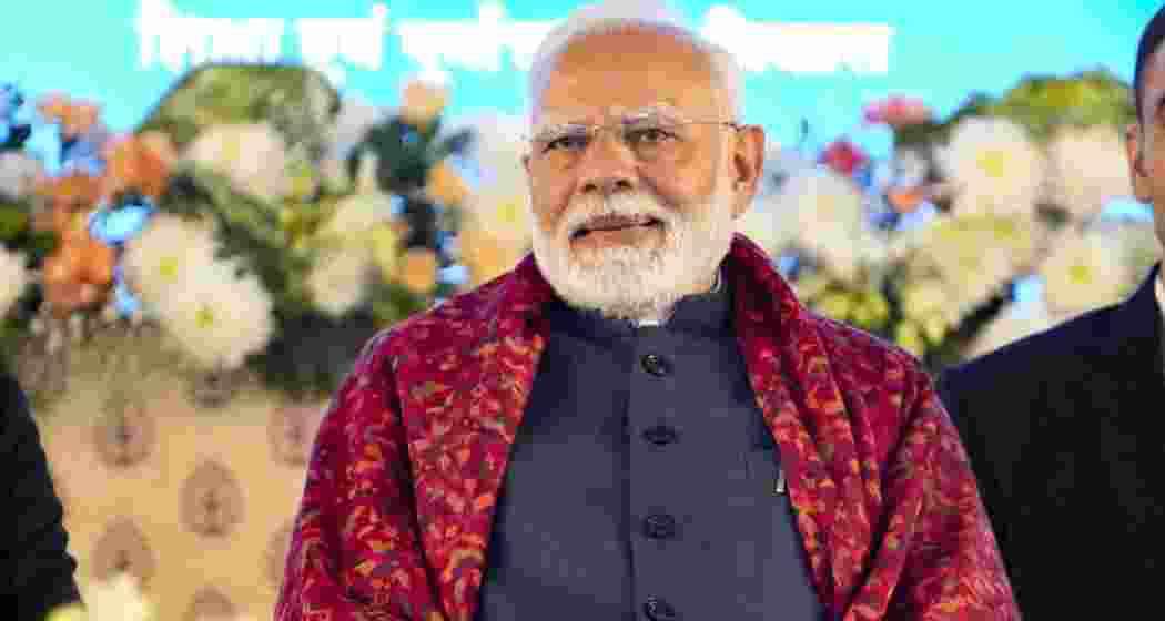  Prime Minister Narendra Modi during the foundation stone laying and inauguration ceremony of various developmental projects, in New Delhi on Friday, Jan. 3, 2025. 