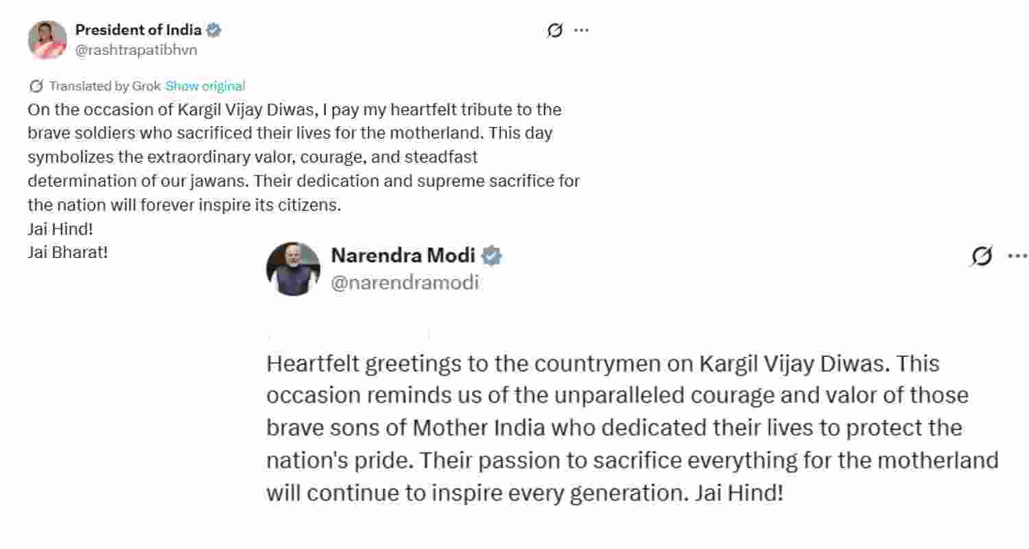 President, PM pay tribute to Kargil heroes on 26th Vijay Diwas