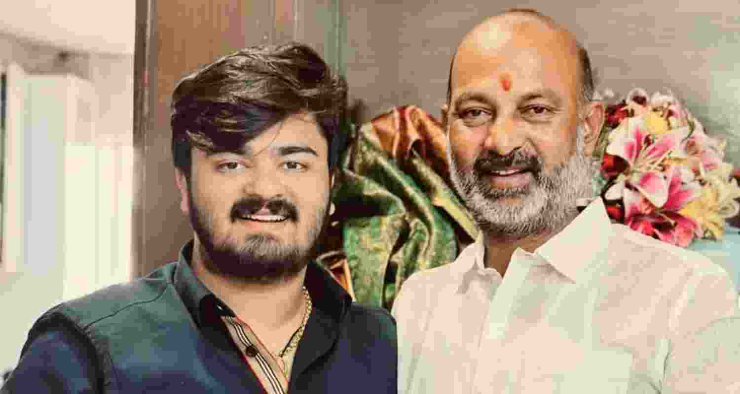 Union Minister Sanjay Kumar and son Bhageerath.