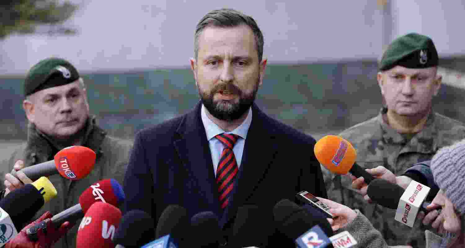 Polish Defence Minister and Deputy Prime Minister Wladyslaw Kosiniak-Kamysz, along with General Maciej Klisz, operational commander of the Armed Forces, and General Wieslaw Kukula, chief of the General Staff, attend a news conference after a National Security Council meeting in Warsaw.