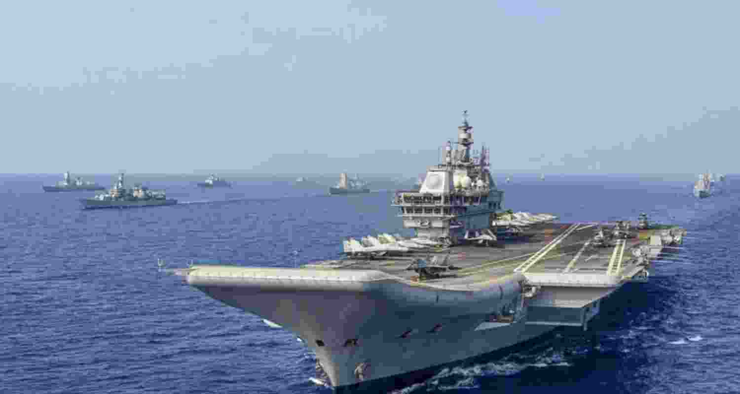  India's premier aircraft carrier INS Vikrant.