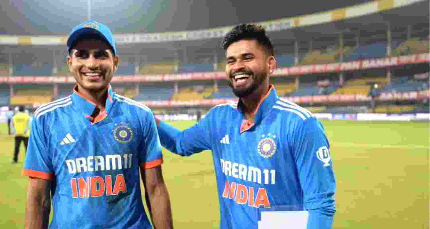 Shubman Gill and (right) Shreyas Iyer.