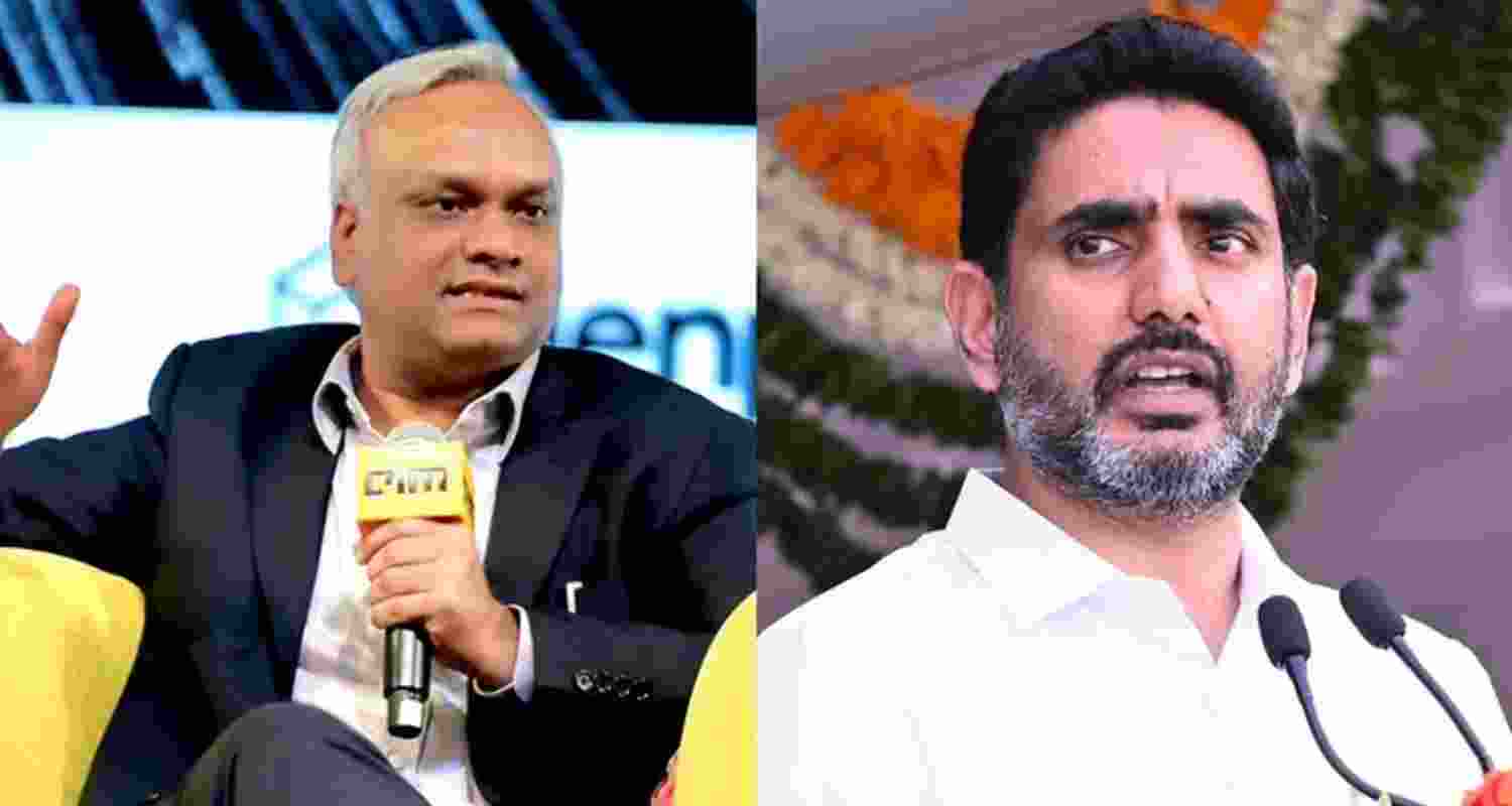 Information Technology (IT) Ministers of Andhra Pradesh and Karnataka, Nara Lokesh (right) and Priyank Kharge.