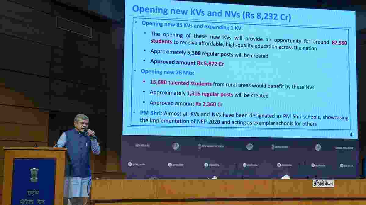 Cabinet approves ₹8,232 Cr for 85 KVs, 28 Navodaya Vidyalayas Cabinet approves ₹8,232 Cr for 85 KVs, 28 Navodaya Vidyalayas