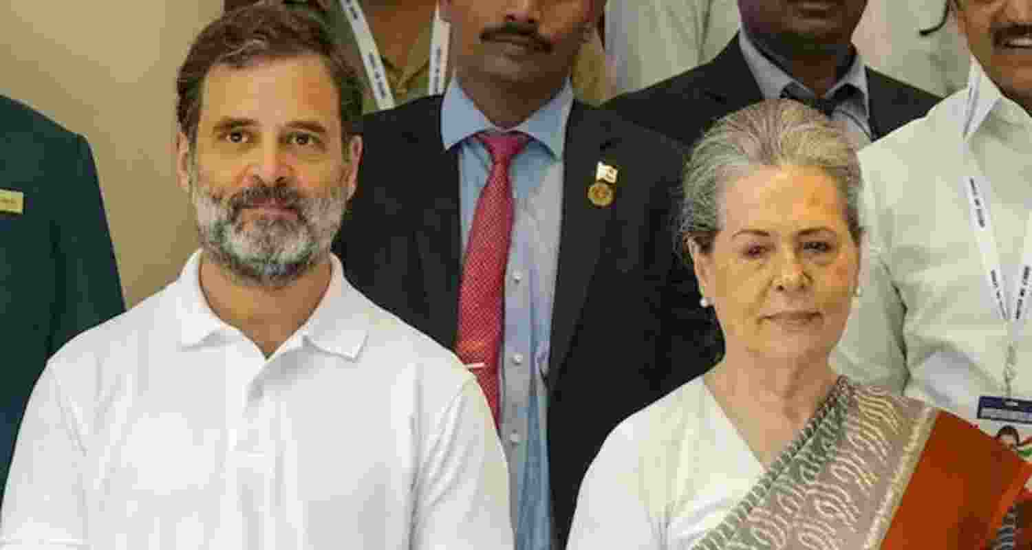 Congress leaders Rahul Gandhi and Sonia Gandhi.