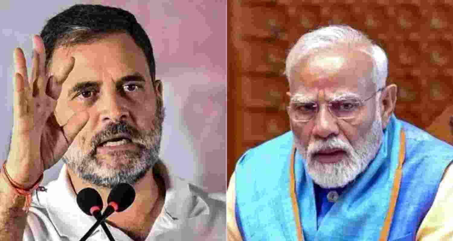 Congress leader Rahul Gandhi (left) and Prime Minister Narendra Modi.