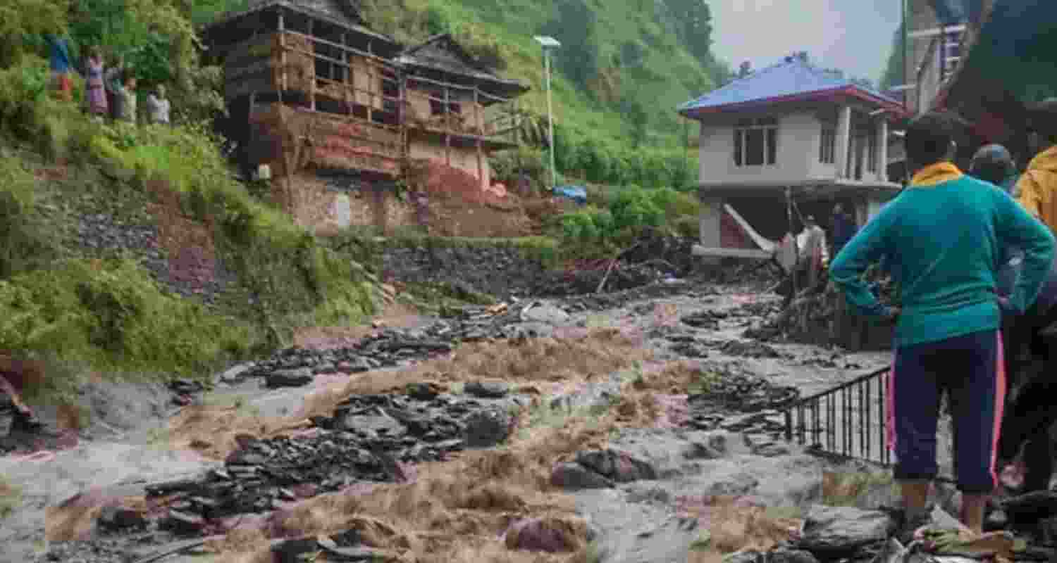 Rain triggers flashfloods in Himachal.
