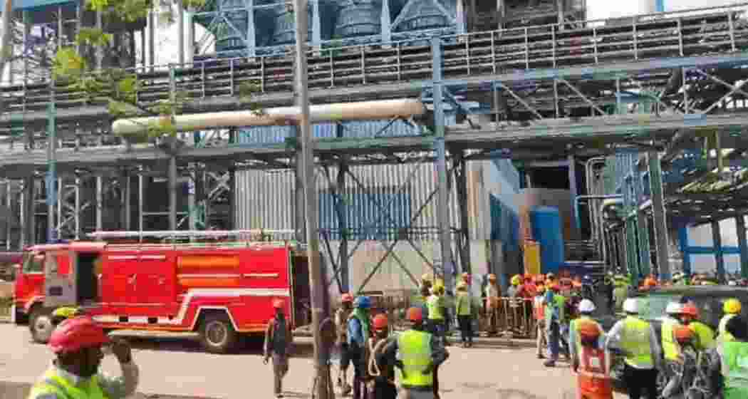 Rescue and emergency teams at the Vedanta power plant in Chhattisgarh’s Sakti district after a boiler-related blast, which has claimed 17 lives and left several workers injured.