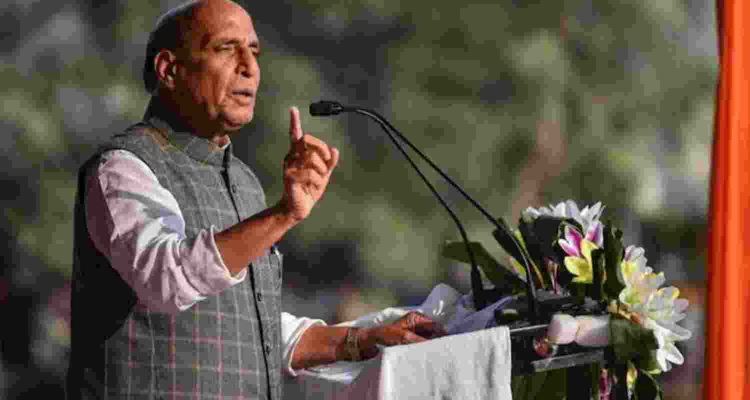 Union Defence Minister Rajnath Singh - file image.