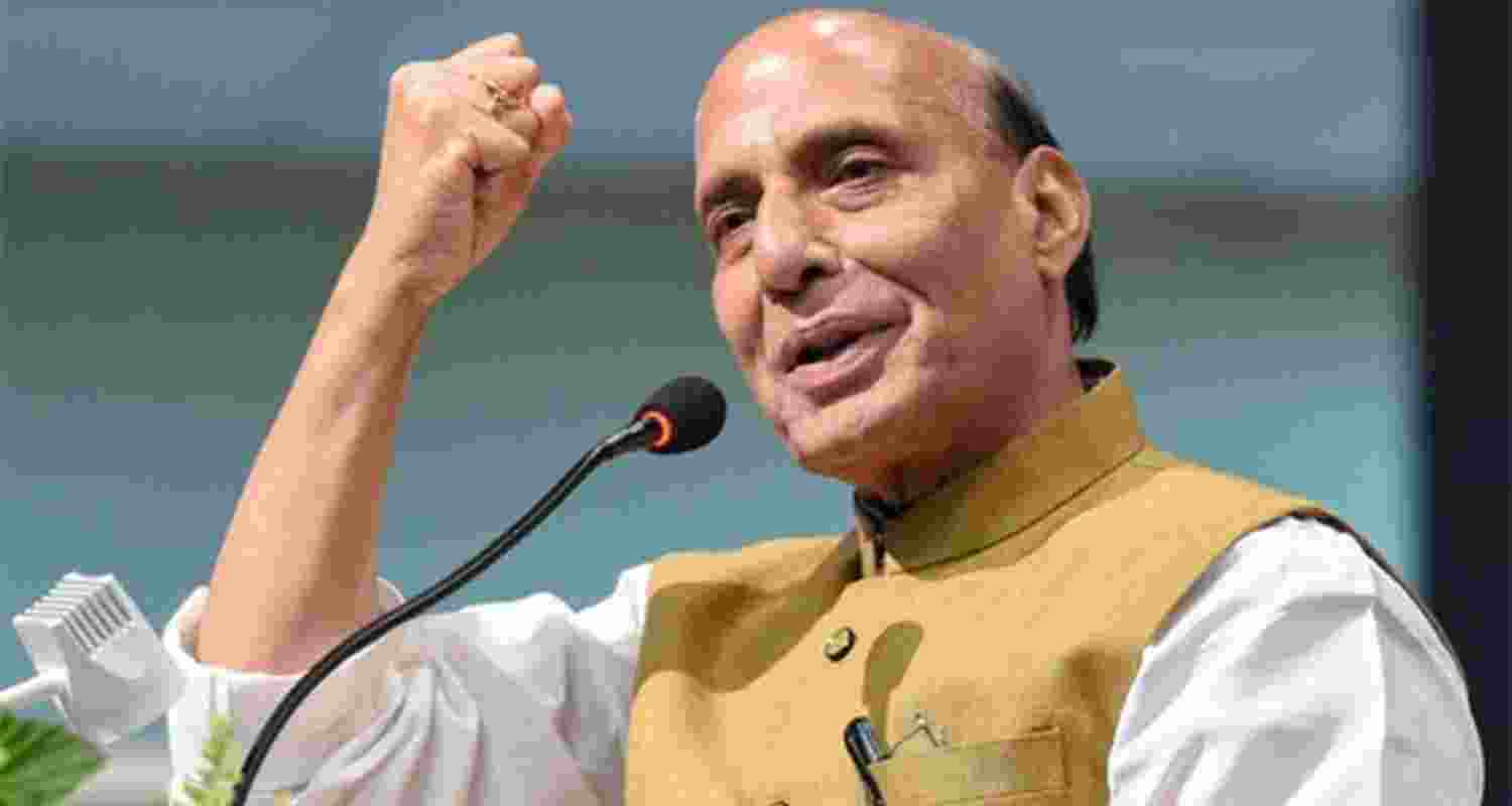 Image of Defence Minister Rajnath Singh. 