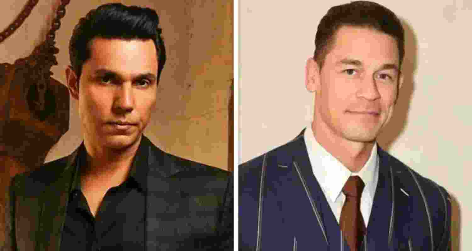 Randeep Hooda and John Cena. Image: X