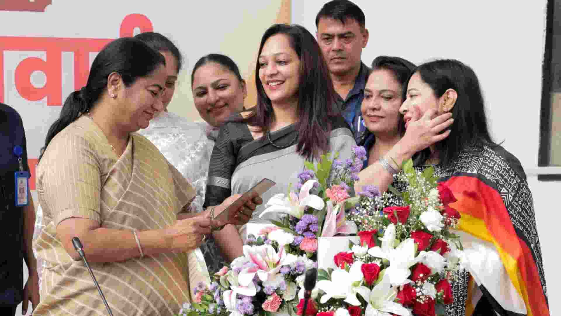 Delhi Chief Minister Rekha Gupta during 'Jan Sunwai' amid tightened security measures, in New Delhi.