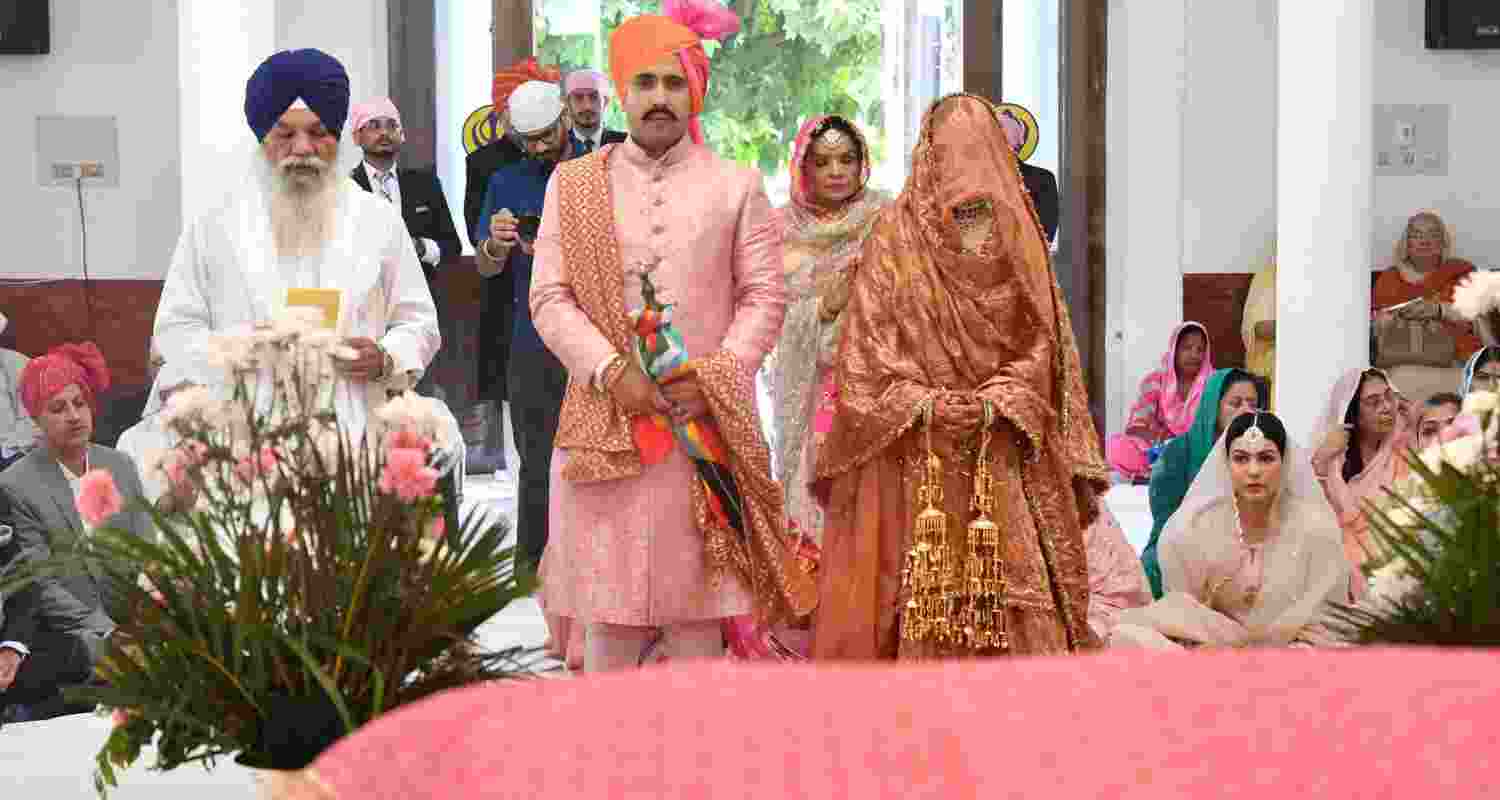 Himachal Pradesh Public Works and Urban Development Minister Vikramaditya Singh tied the knot with Dr Amreen Sekhon on Monday.