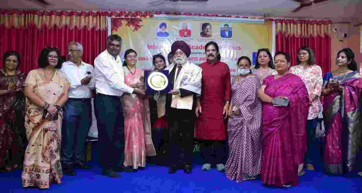 Noted poet and philosopher Dr Jernail Singh Anand during an international literary seminar and poetry conference. 